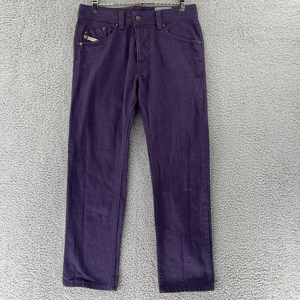 DIESEL DARRON REGULAR SLIM TAPERED PURPLE Button Fly Mens Jeans 28x32 (29x27.5)‎